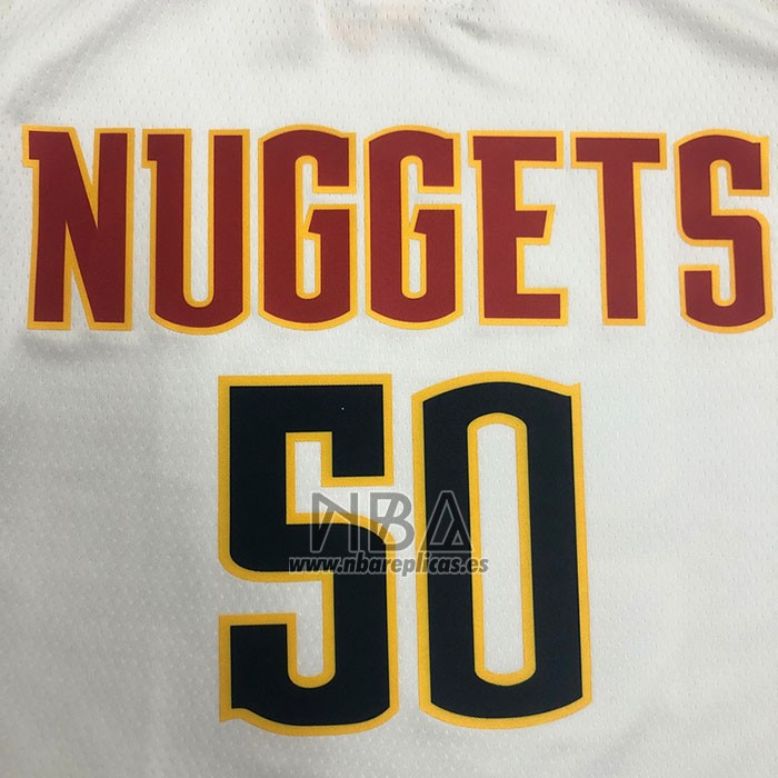 Camiseta Denver Nuggets Aaron Gordon NO 50 Association 2021 Blanco